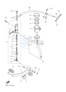 FZ1-N FZ1 (NAKED) 1000 (1EC9) drawing REAR MASTER CYLINDER