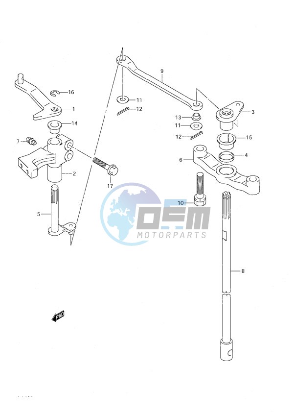 Clutch Shaft DF 140T (S/N 375471 & Older) DF 140Z (S/N 371346 & Older)