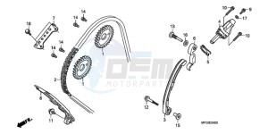 CB600FAA Europe Direct - (ED / ABS 25K) drawing CAM CHAIN/TENSIONER