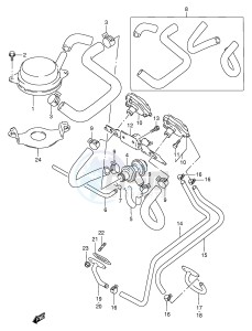 GSX750F (E4) drawing SECOND AIR (E18)