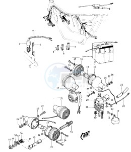 G5 100 drawing TURN SIGNALS_CHASSIS ELECTRICAL EQUIPMENT -- 72-73 G5-A- -