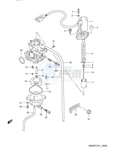 AD50 (E41) drawing CARBURETOR (MODEL K E6 ~E.NO.211604)