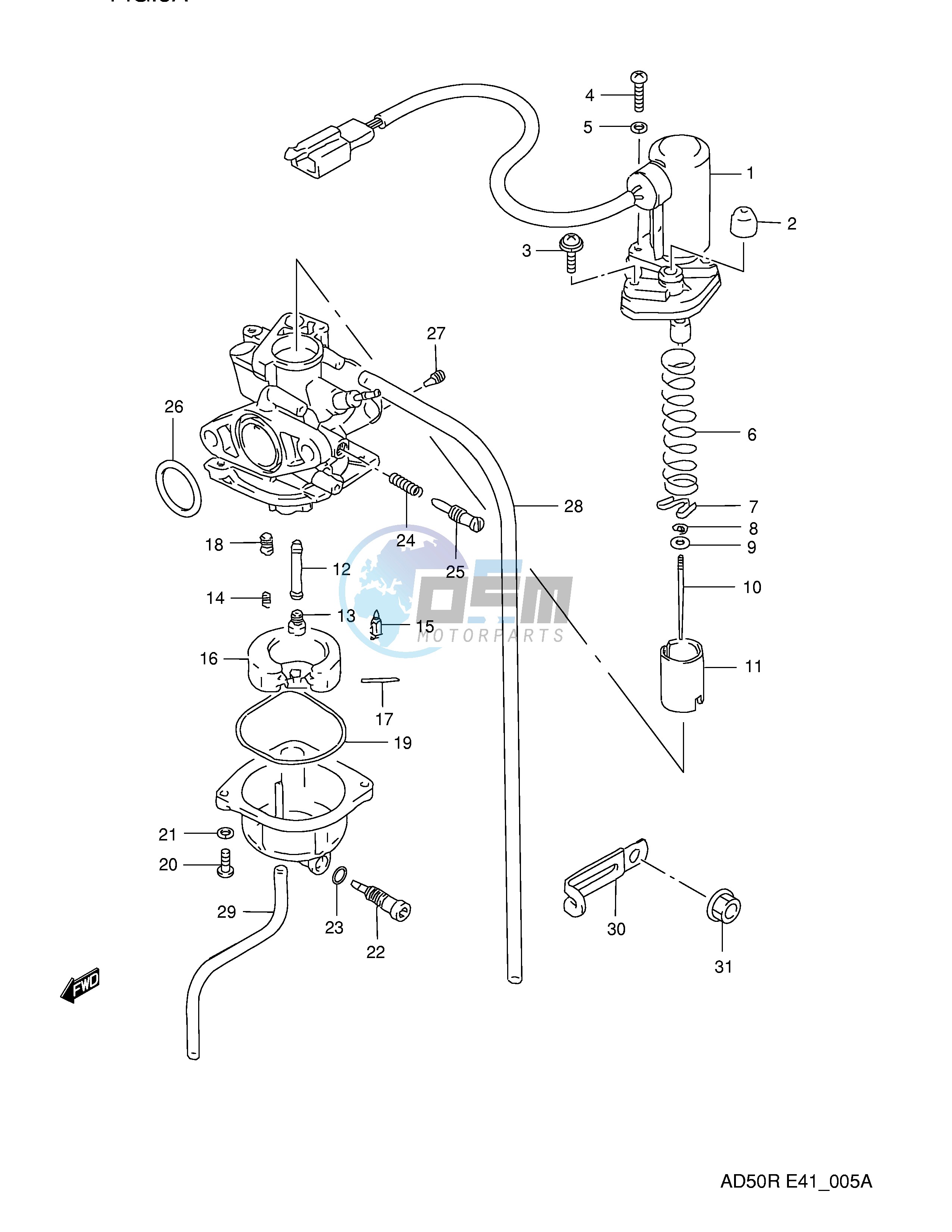 CARBURETOR (MODEL K E6 ~E.NO.211604)