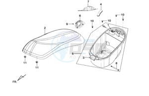 MIO 50 SPORT 25 KMH drawing BUDDYSEAT - HELMET BOX