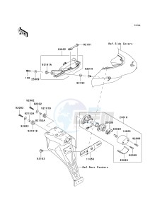 ZX 636 C [NINJA ZX-6R] (C1) C1 drawing TAILLIGHT-- S- -