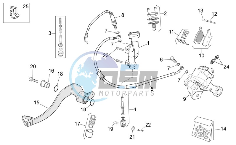 Rear brake system