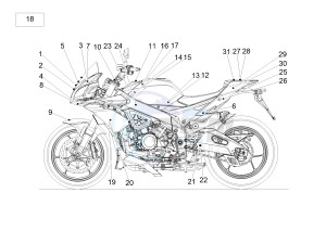 TUONO 1100 V4 FACTORY E4 ABS (APAC) drawing Plate set and decal