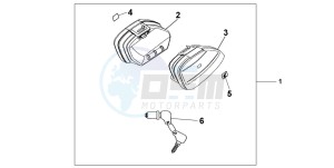 CBF600SA drawing NARROW PANNIER SET