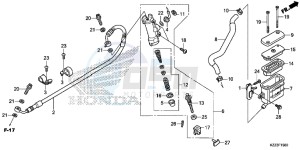 CRF250MF CRF250M UK - (E) drawing REAR BRAKE MASTER CYLINDER