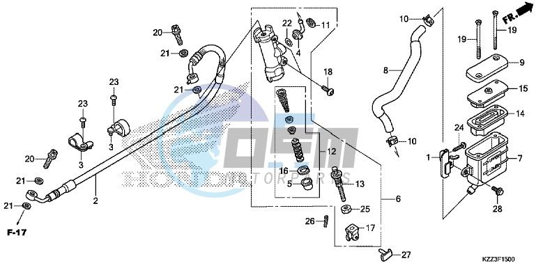 REAR BRAKE MASTER CYLINDER