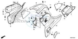 TRX420FM1F TRX420 Europe Direct - (ED) drawing SIDE COVER/TANK COVER