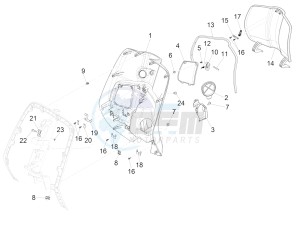 PRIMAVERA 125 4T 3V IGET ABS E4 (EMEA) drawing Front glove-box - Knee-guard panel