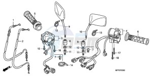 CB1300A9 UK - (E / ABS MKH MME TWO) drawing SWITCH/CABLE