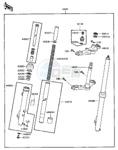 KX 80 J [BIG WHEEL] (J2) [BIG WHEEL] drawing FRONT FORK