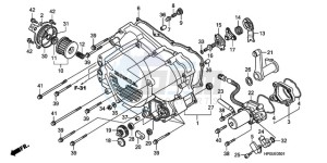 TRX500FE9 Australia - (U) drawing FRONT CRANKCASE COVER (TRX500FE/FPE)