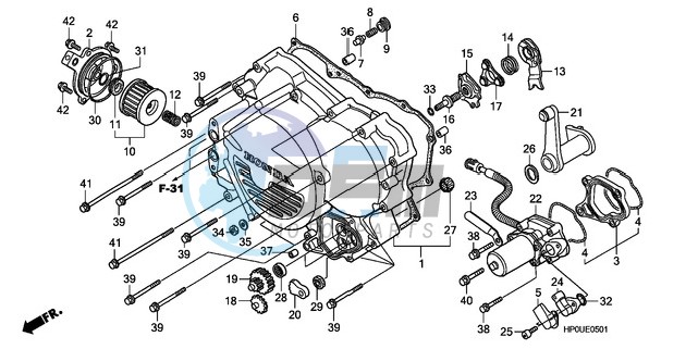 FRONT CRANKCASE COVER (TRX500FE/FPE)