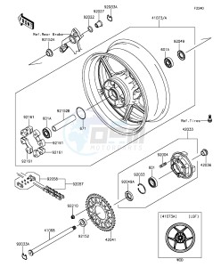 Z1000SX ZX1000LEF FR GB XX (EU ME A(FRICA) drawing Rear Hub