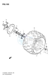 LT-Z400 (E28-E33) drawing LEFT REAR WHEEL (LT-Z400ZL1 E33)