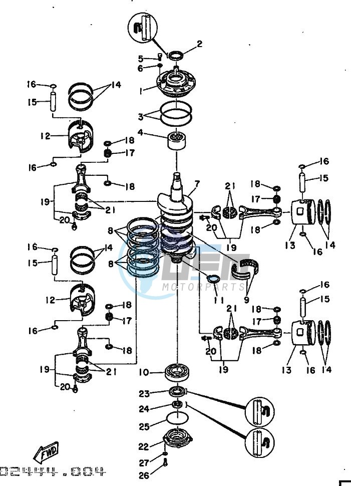 CRANKSHAFT--PISTON