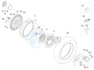 946 150 4T 3V ABS ARMANI (NAFTA) drawing Rear wheel