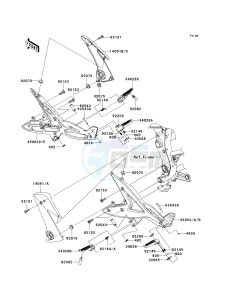 ER 650 A [ER-6N (EUROPEAN] (A6S-A8F) A8F drawing FOOTRESTS