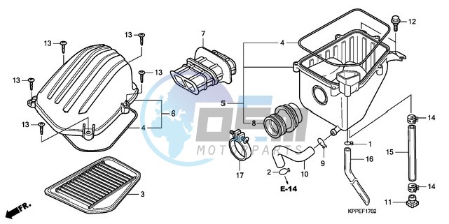 AIR CLEANER (CBR125RW7/RW9/RWA)