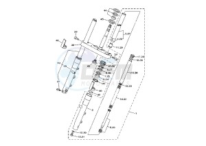 XVS DRAG STAR 650 drawing FRONT FORK MY01-02