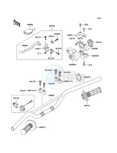 KX85 / KX85 II KX85B6F EU drawing Handlebar