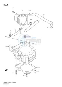 LT-Z400 (E28-E33) drawing CYLINDER