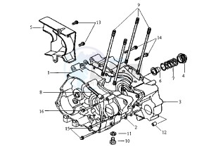 HUSKY - 125 cc drawing CRANKCASE