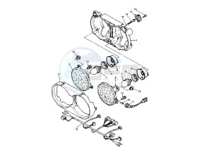 XT Z TENERE 660 drawing HEADLIGHT DK, SF, N, NL, A