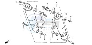 VT1100C2 drawing REAR CUSHION