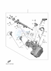 YXE850EN YXE85WPAK (B8K5) drawing THROTTLE BODY ASSY 1