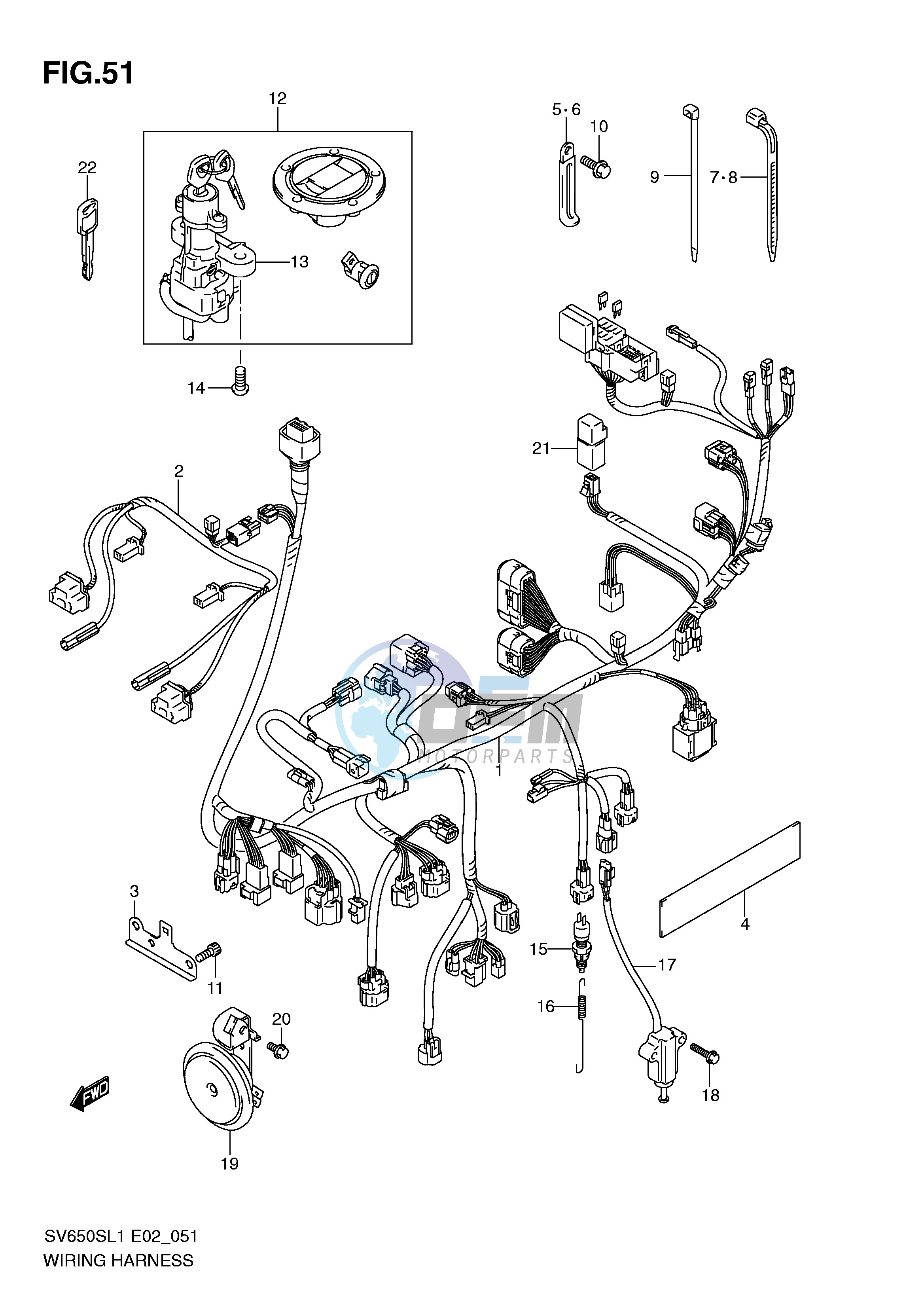 WIRING HARNESS (SV650SUL1 E24)