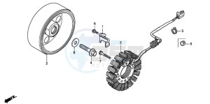 CB900F CB900 HORNET drawing GENERATOR