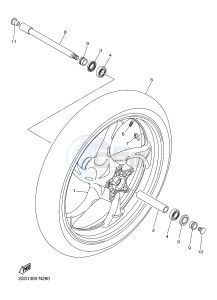 XVS1300CU XVS1300 CUSTOM (2SS1) drawing FRONT WHEEL