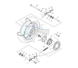 XJ6-N 600 drawing REAR WHEEL