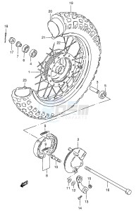 JR50 (P3-P28) drawing FRONT WHEEL