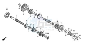 CB125T drawing TRANSMISSION