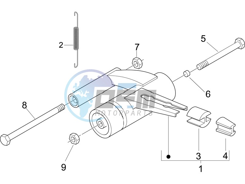 Swinging arm