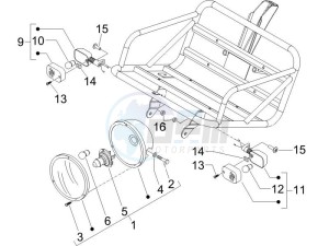 Liberty 125 4t ptt (I) Italy drawing Head lamp - Turn signal lamps