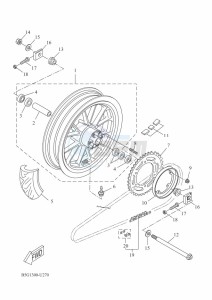 YZF125-A YZF-R125 (B5G4) drawing REAR WHEEL