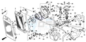 VT750C drawing RADIATOR