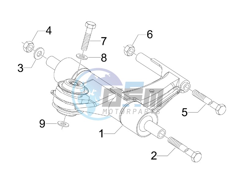 Swinging arm