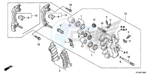 SH300D SH300i UK - (E) drawing FRONT BRAKE CALIPER