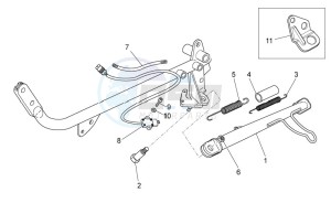 V7 Racer 750 USA-CND drawing Lateral stand