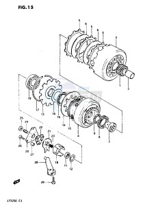 LT125 (E3) drawing CLUTCH