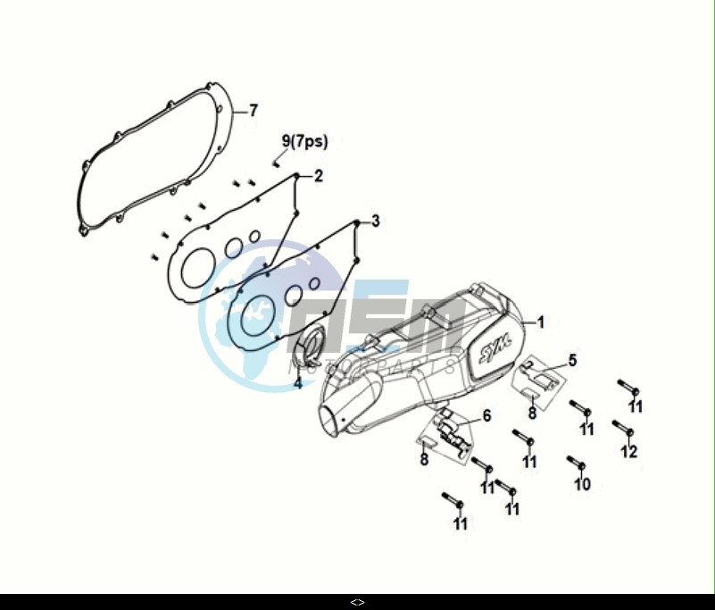 L.CRANK CASE COVER