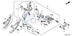 CRF250RD CRF250R Europe Direct - (ED) drawing REAR BRAKE CALIPER