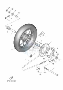 XSR125 MTM125 (BFG1) drawing REAR WHEEL